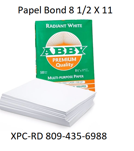 ventas de papel bond 8 1/2X11